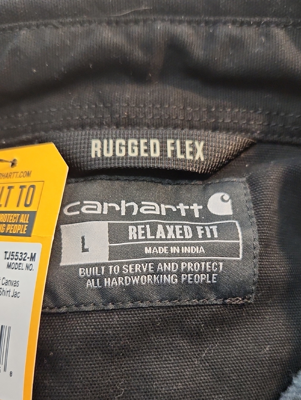 Carhartt Rugged Flex Canvas fleece Lined Snap Front Shirt Jacket - Picture 7 of 12